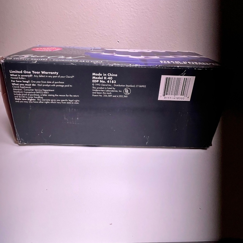Clairol K-40 Aqua-Curl Steam Hairsetter Blue 20 Velvety Rollers Vintage 1992 - Picture 6 of 16